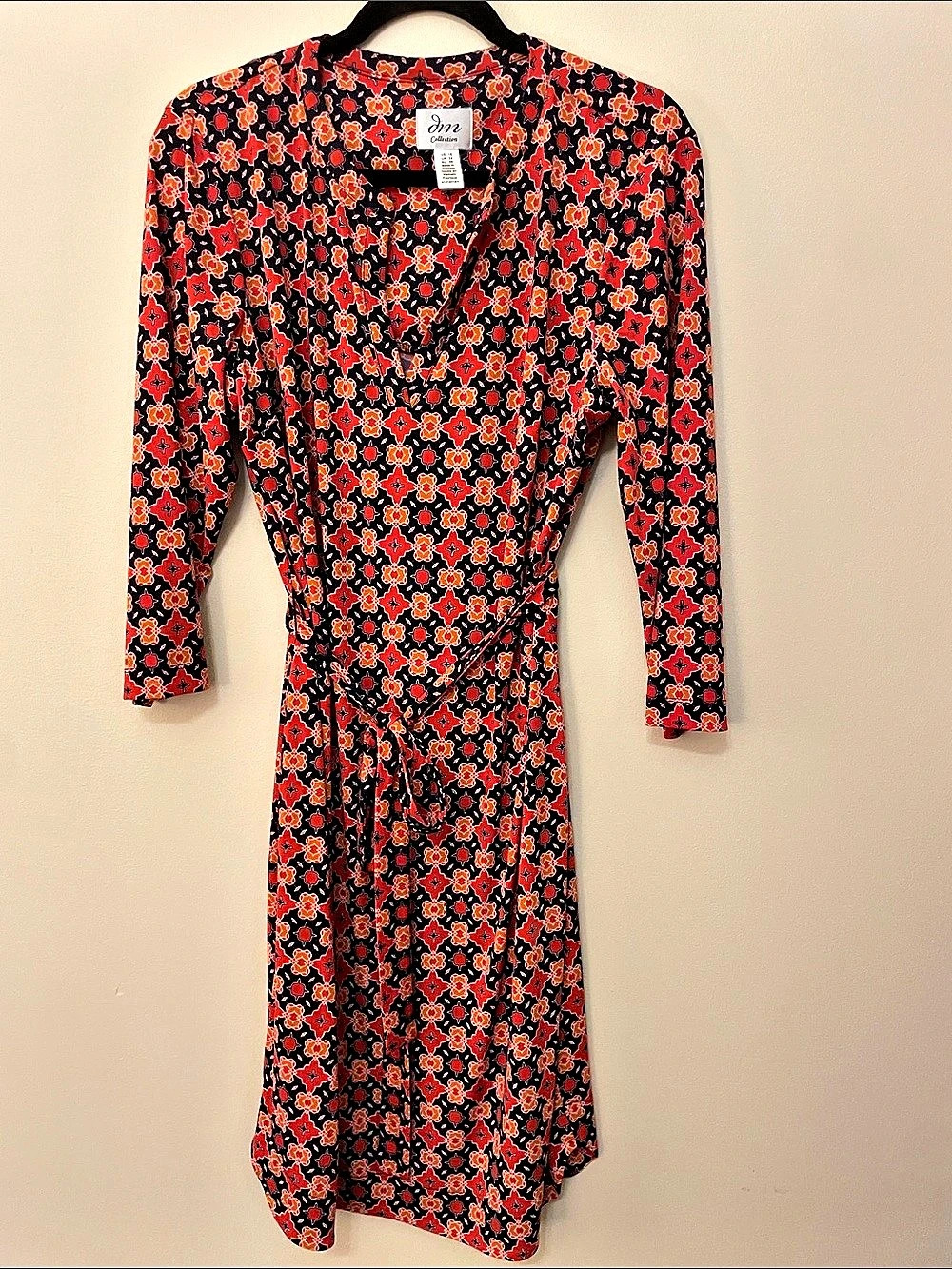 DM Collection Geometric Print Maxi Dress Size 16